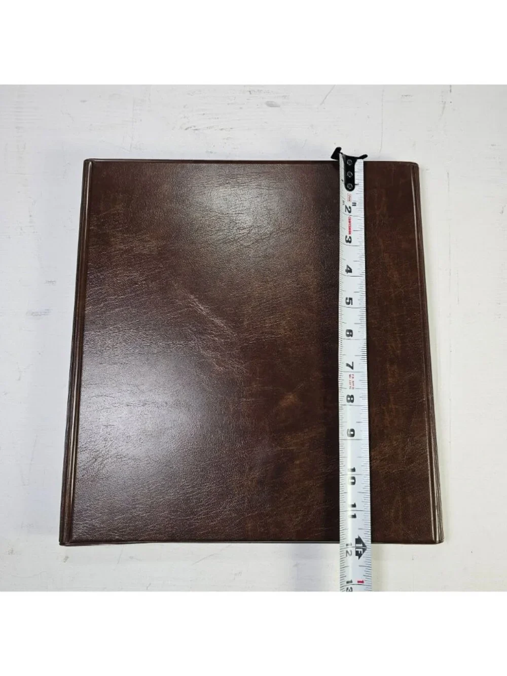 Vintage Home Diary Brown Faux Leather Document Binder with Log Book 11x12